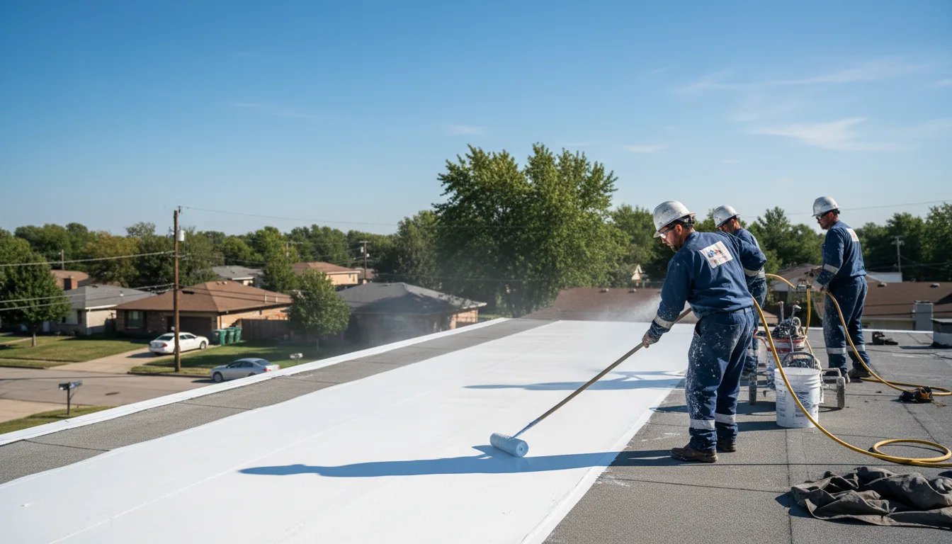 Commercial roof coating in Chambersville, PA near me